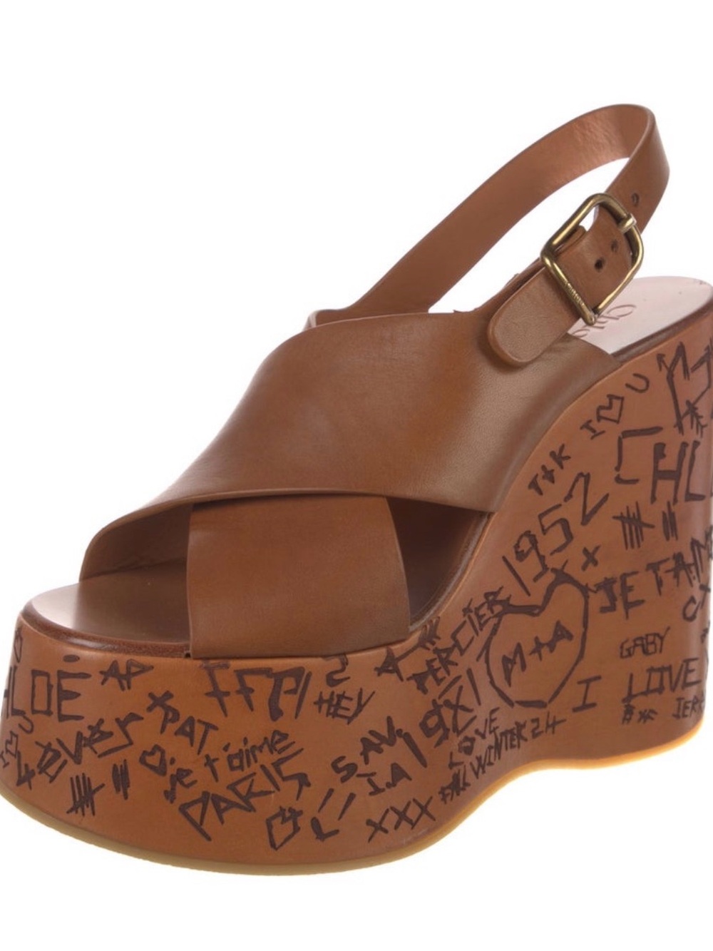 Chloe Maxime wedged sandals